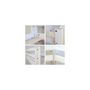 Voir la diapositive 2 : HomeStyle4U Lit mezzanine 90x200 rideau design etoiles blanches