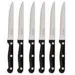 SECRET DE GOURMET Lot de 6 Couteaux de Table  Steak  27cm Noir