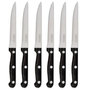 Voir la diapositive 1 : SECRET DE GOURMET Lot de 6 Couteaux de Table  Steak  27cm Noir