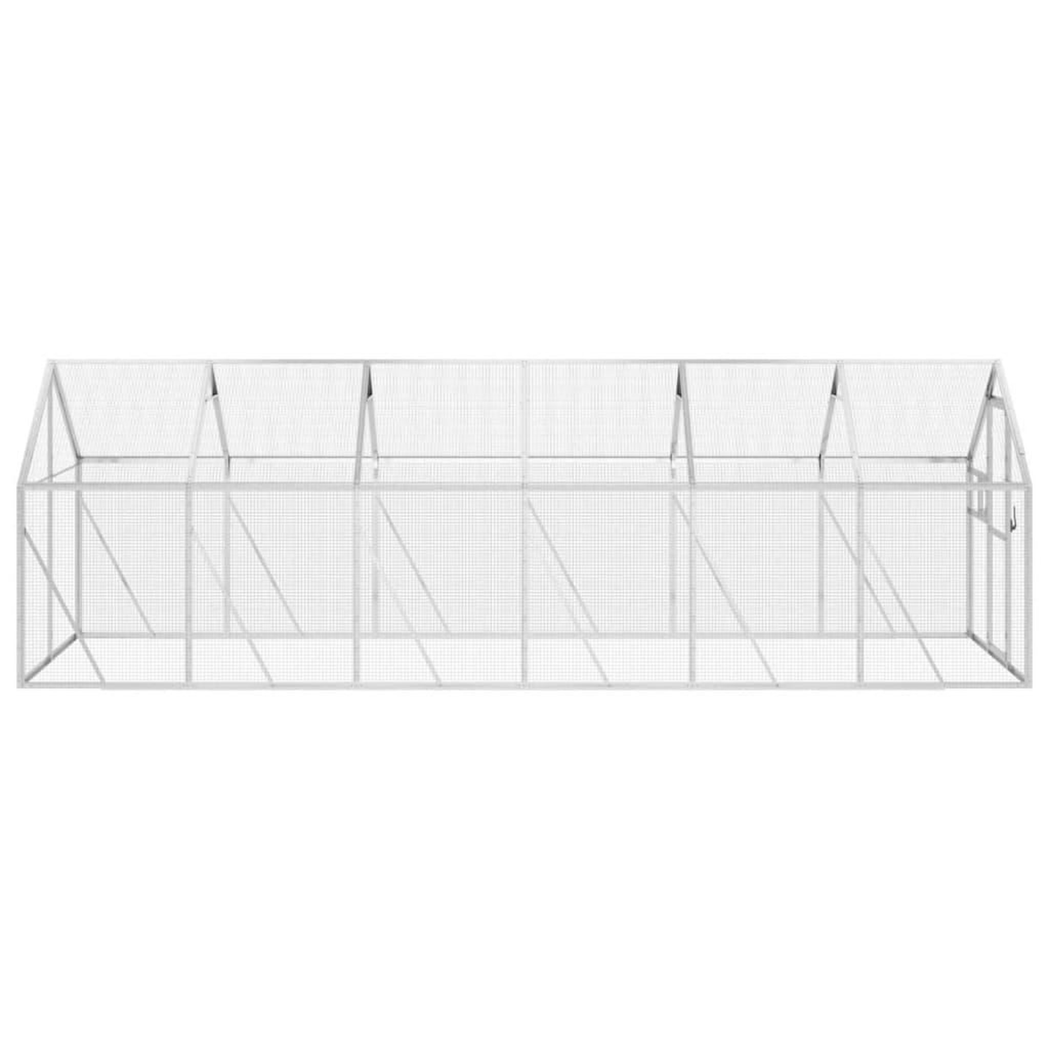 Voir la diapositive 4 : VIDAXL Voliere argente 1,79x6x1,85 m aluminium