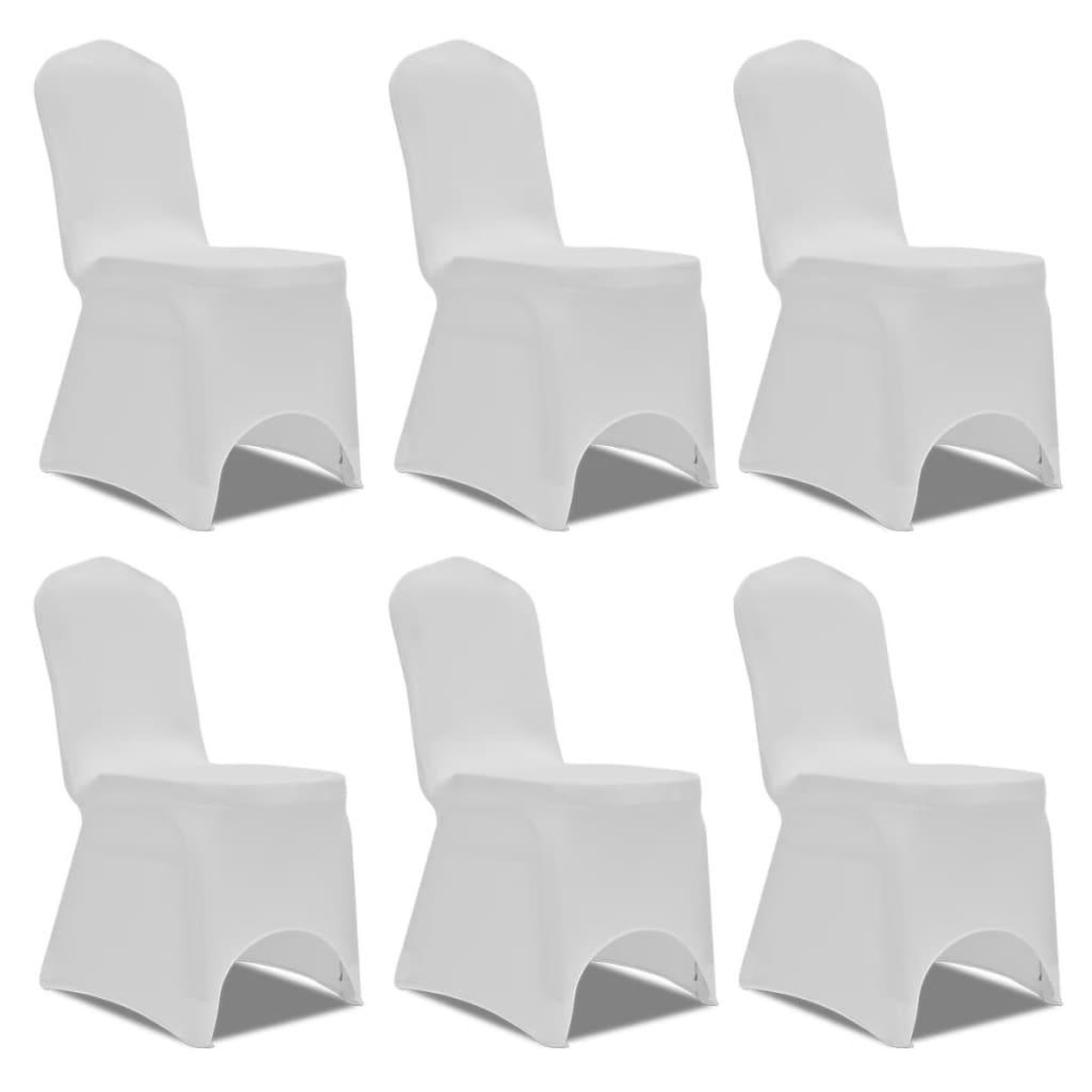Voir la diapositive 2 : VIDAXL Housses elastiques de chaise Blanc 12 pcs