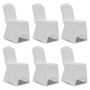 Voir la diapositive 2 : VIDAXL Housses elastiques de chaise Blanc 12 pcs
