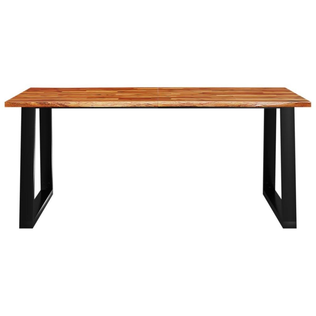VIDAXL Table a manger 180x90x75 cm bois d'acacia solide a bord vif
