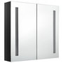 Voir la diapositive 3 : VIDAXL Armoire de salle de bain à miroir LED noir brillant 62x14x60 cm