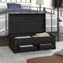 Voir la diapositive 3 : VIDAXL Coffre de rangement en bois Large Noir