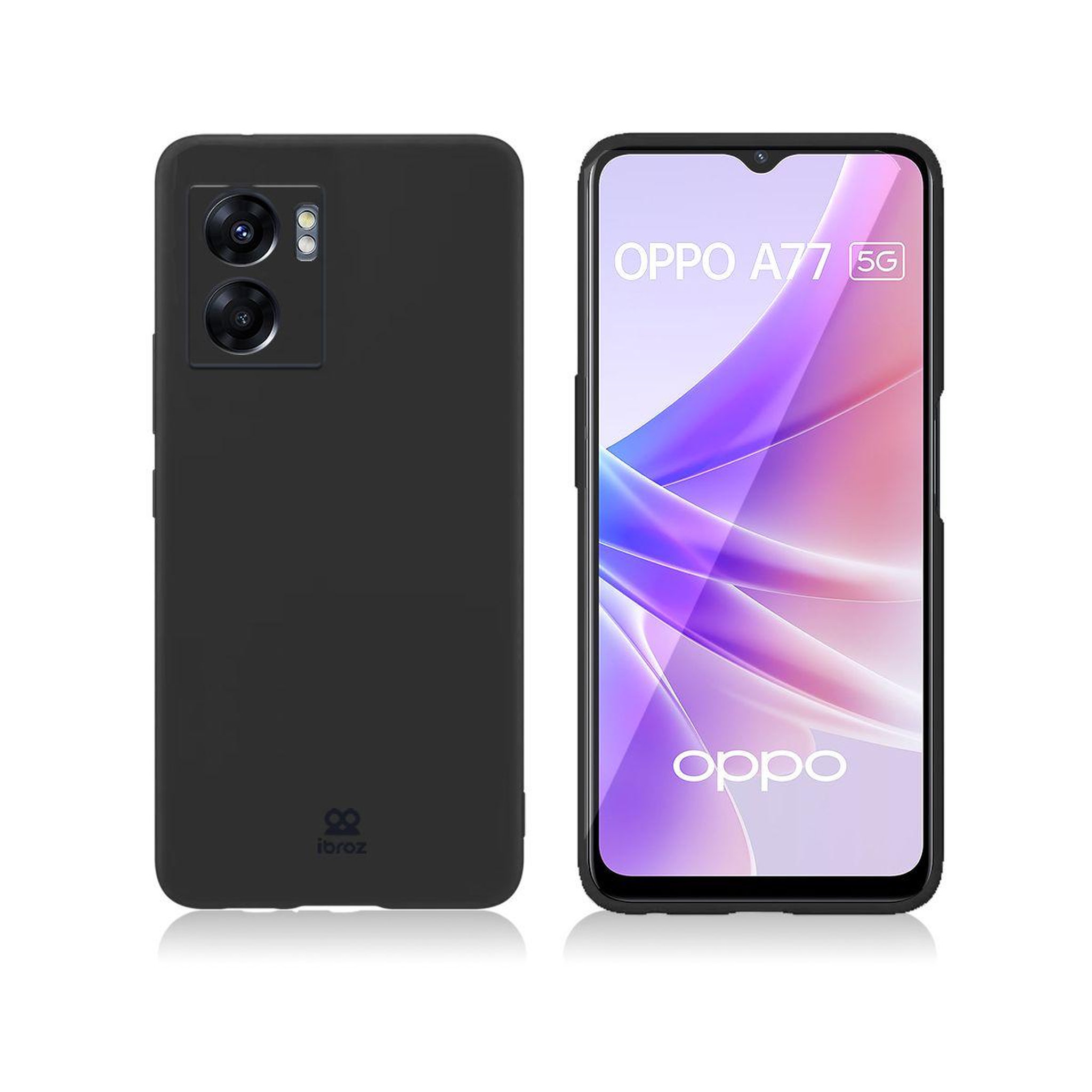 Voir la diapositive 1 : IBROZ Coque Oppo A77 5G Silicone noir
