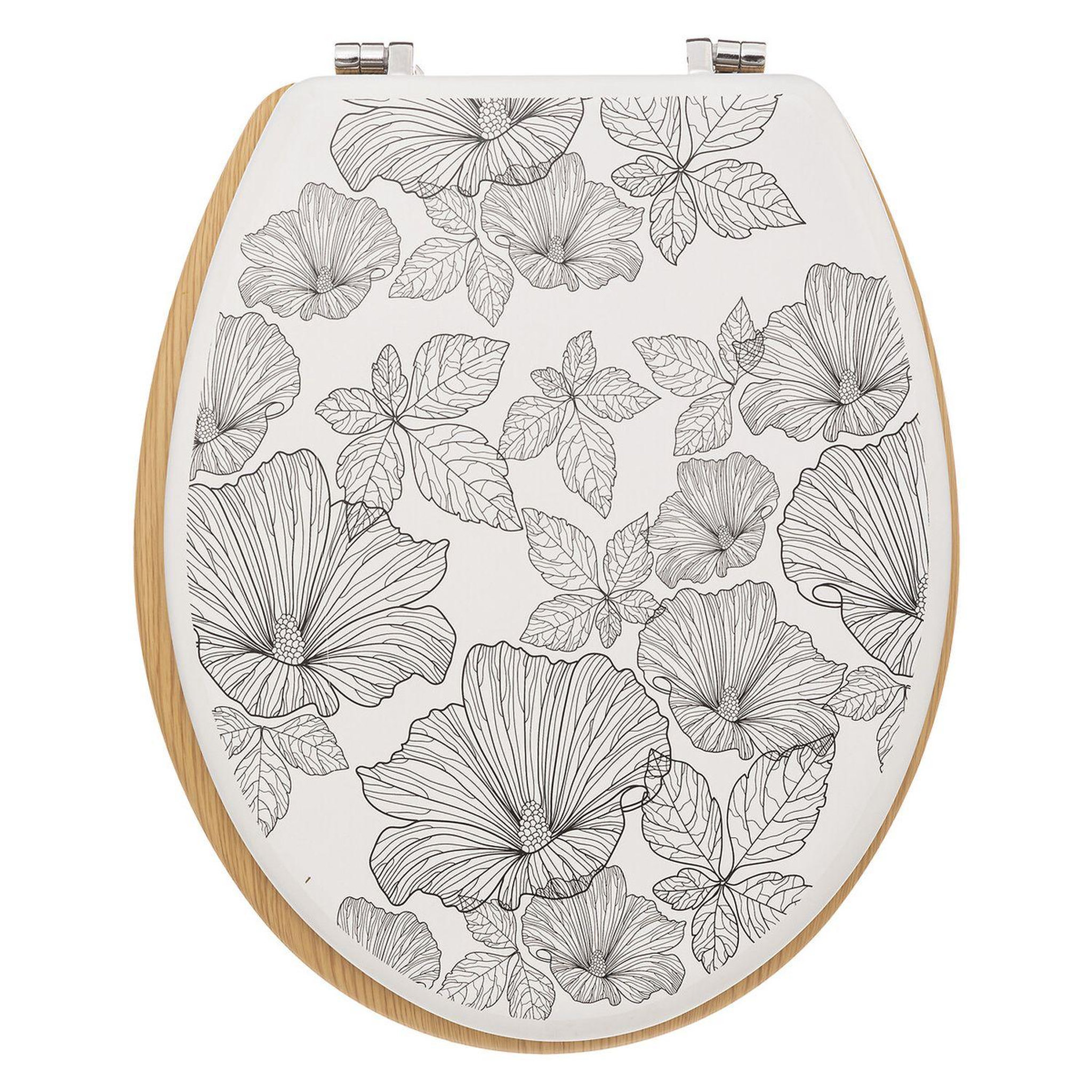 FIVE Abattant WC BlackFlora en bois et Zinc