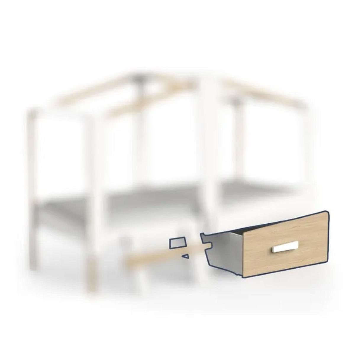 Demeyere Tiroir Pour Lit Cabane Blanc - Chene