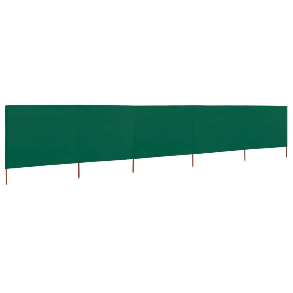 VIDAXL Paravent 5 panneaux Tissu 600 x 160 cm Vert