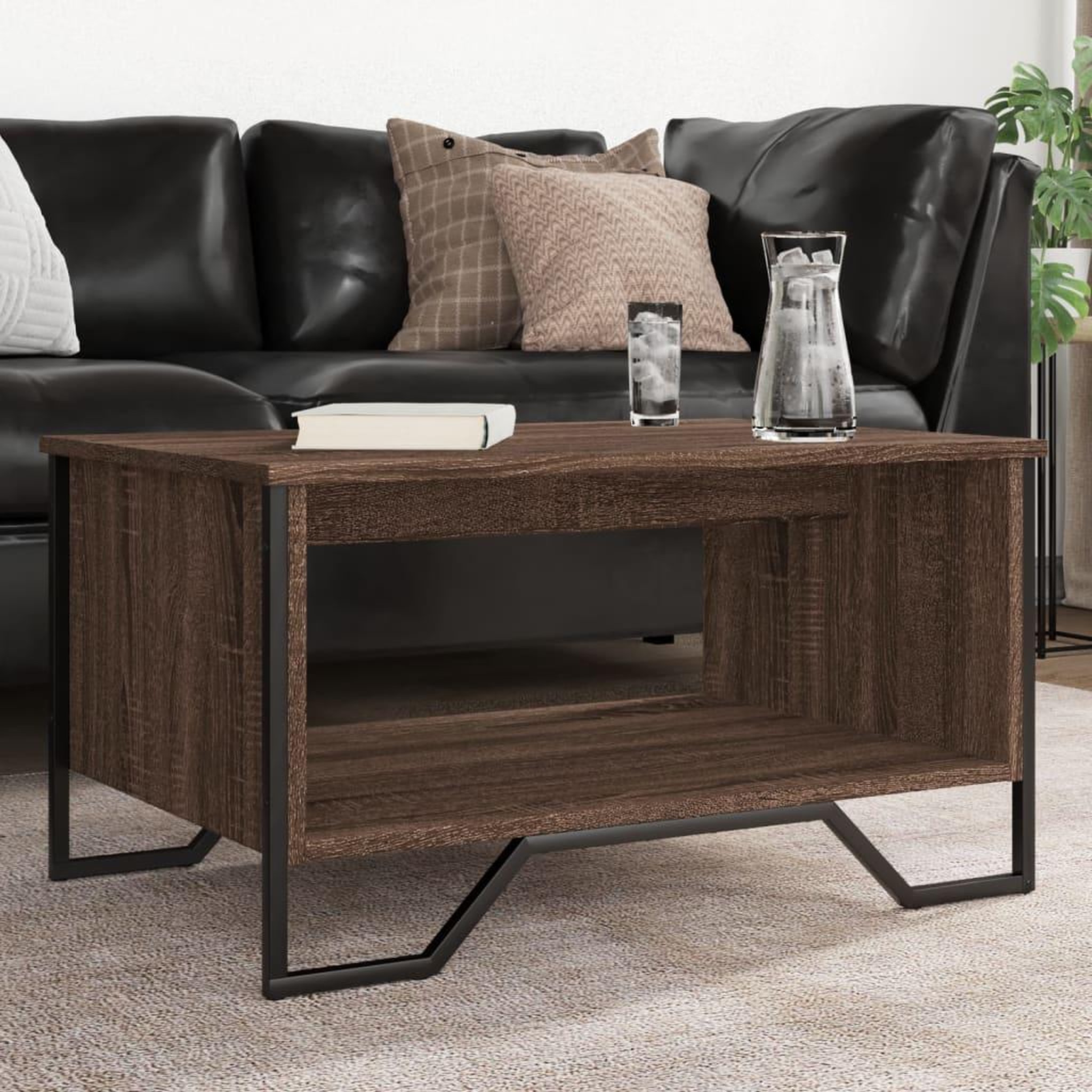 VIDAXL Table basse chene marron 75x51x40 cm bois d'ingenierie