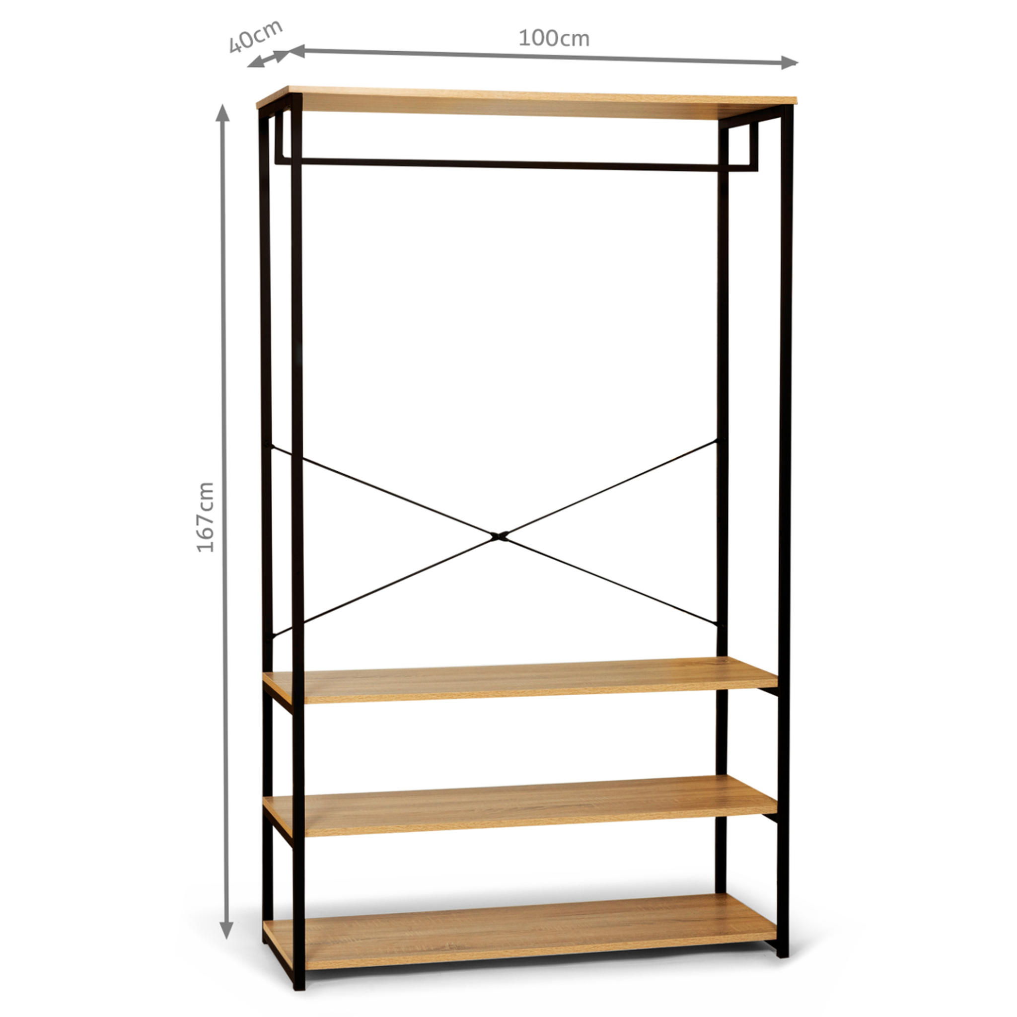 Voir la diapositive 4 : ID MARKET Dressing large l. 100 cm detroit design industriel