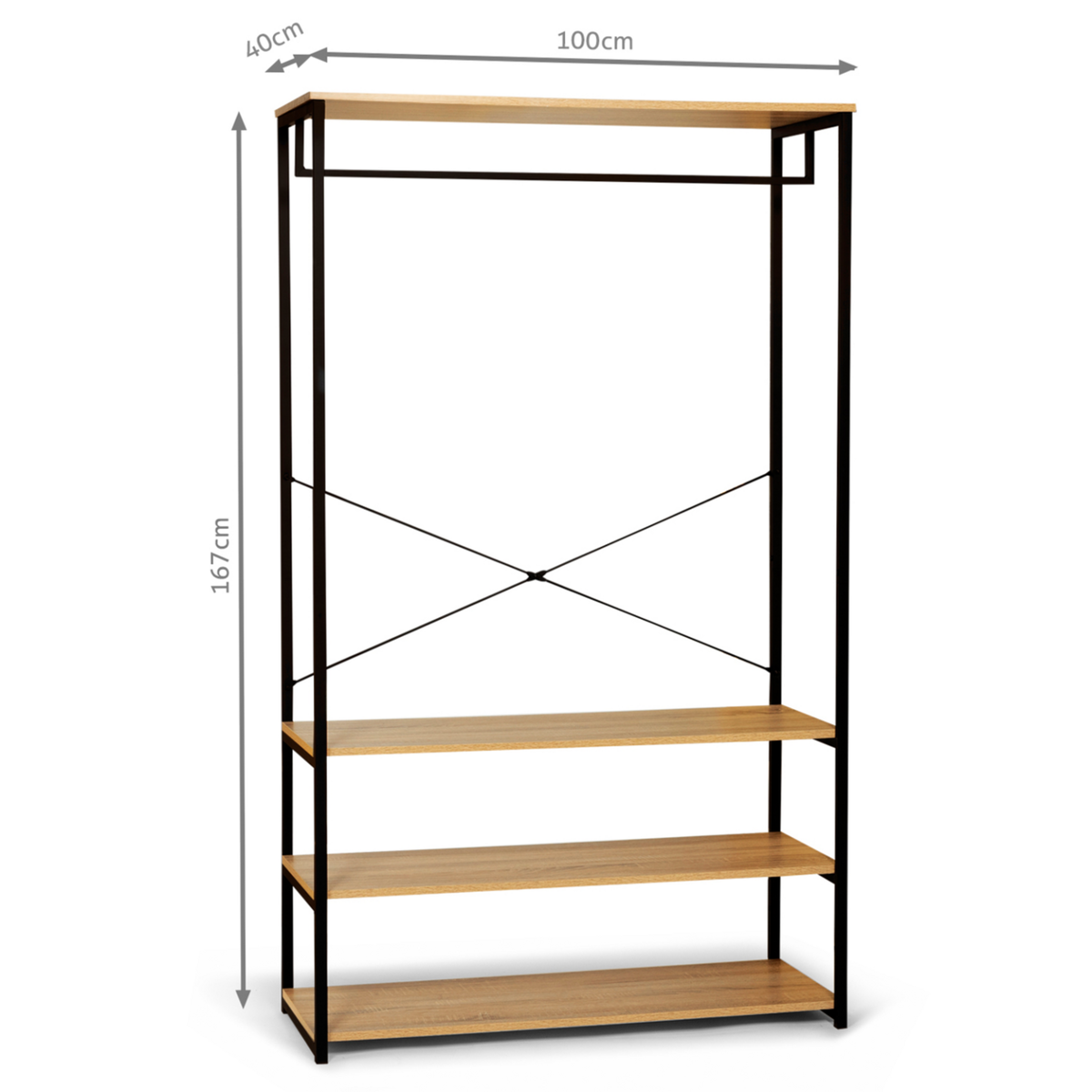 ID MARKET Dressing large L. 100 cm DETROIT design industriel