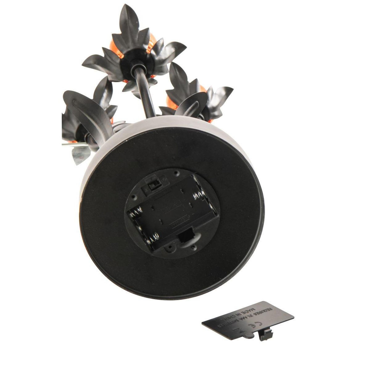 Paris Prix Lampe à Poser à LED  Fleur  36cm Noir & Orange
