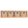 Voir la diapositive 3 : VIDAXL Etagere murale avec paniers 62x18x16 cm Bois massif de noyer