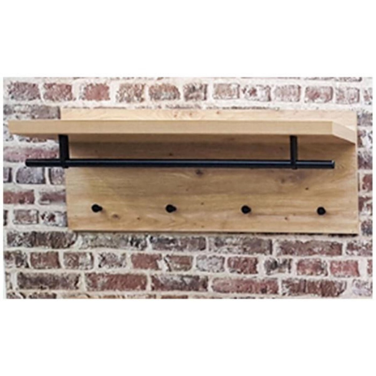 Paris Prix Patère Murale Design  Lemina  70cm Chêne & Noir