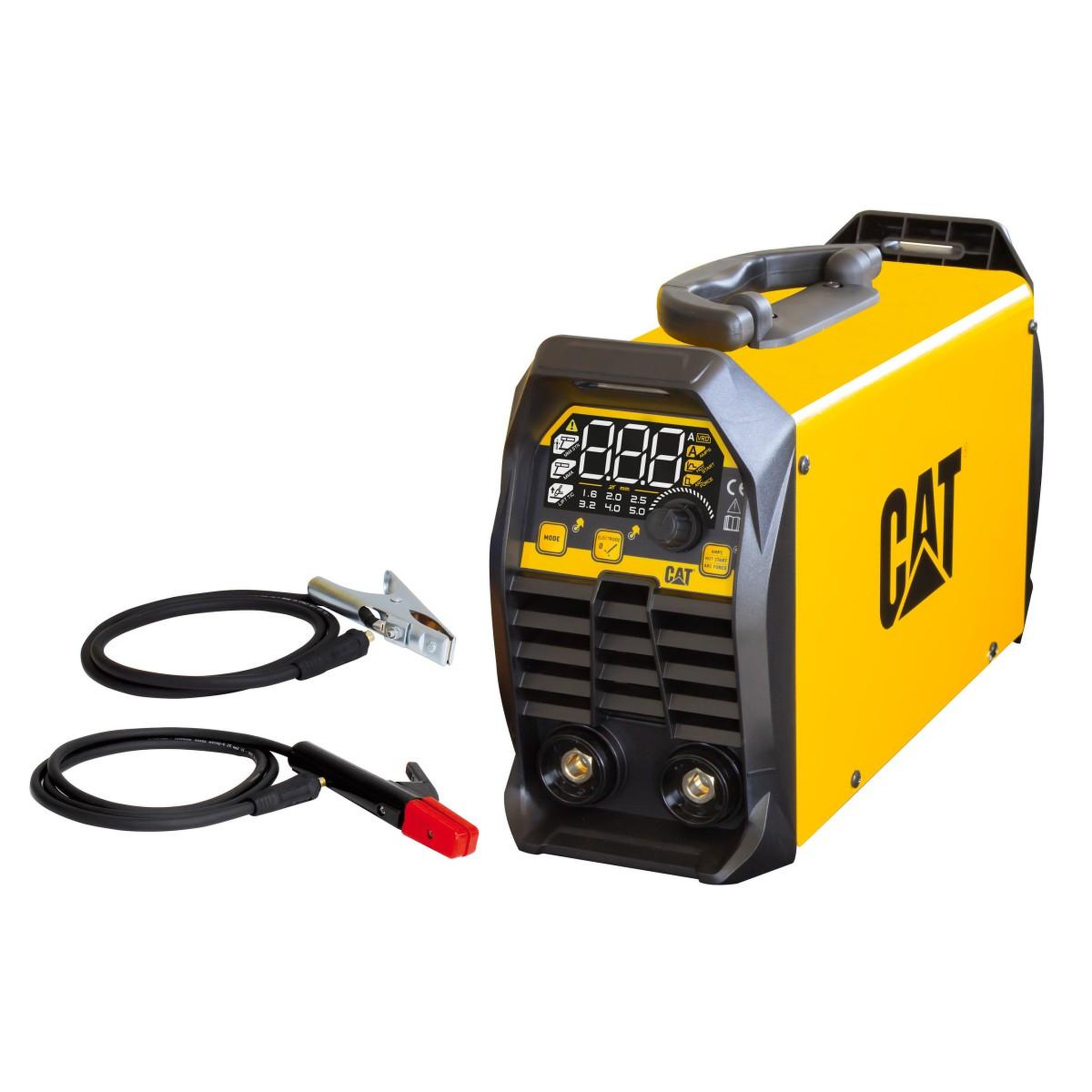 Voir la diapositive 6 : CAT Poste à souder inverter mma 200a ecran numérique electrodes ø1.6 - 5.0mm acier inox fonte réglage automatique intelligent cat