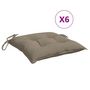 Voir la diapositive 2 : VIDAXL Coussins de chaise lot de 6 taupe 40x40x7 cm tissu oxford