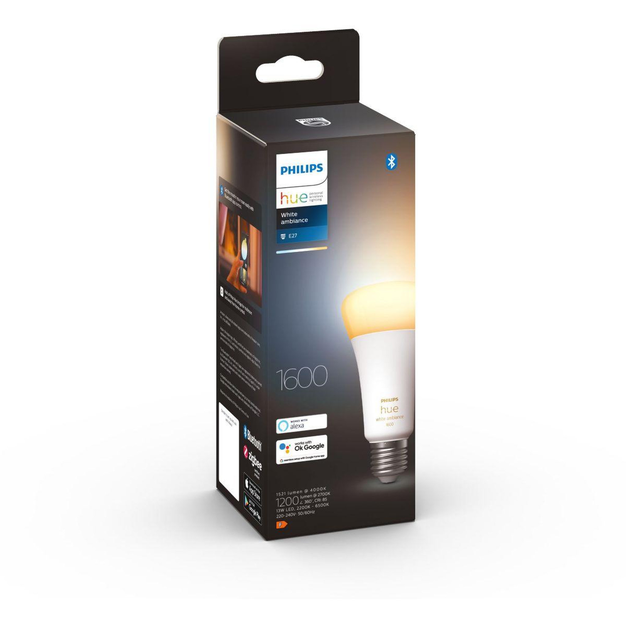 Voir la diapositive 5 : PHILIPS HUE Ampoule led connectée e27 white ambiance 100w