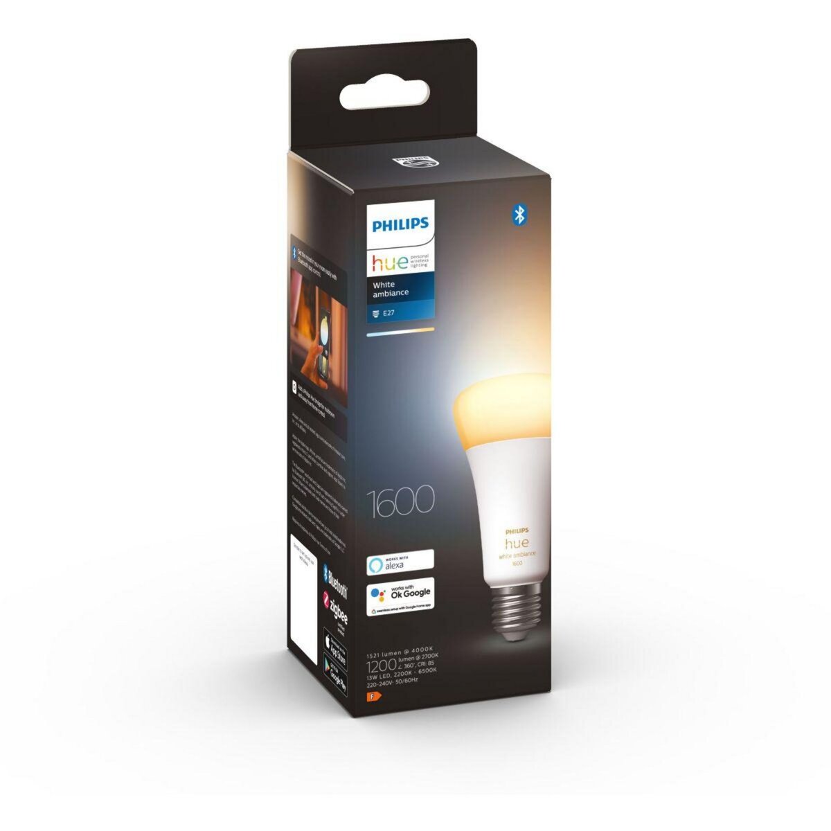 Philips Ampoule LED connectée HUE White Ambiance E27 100W