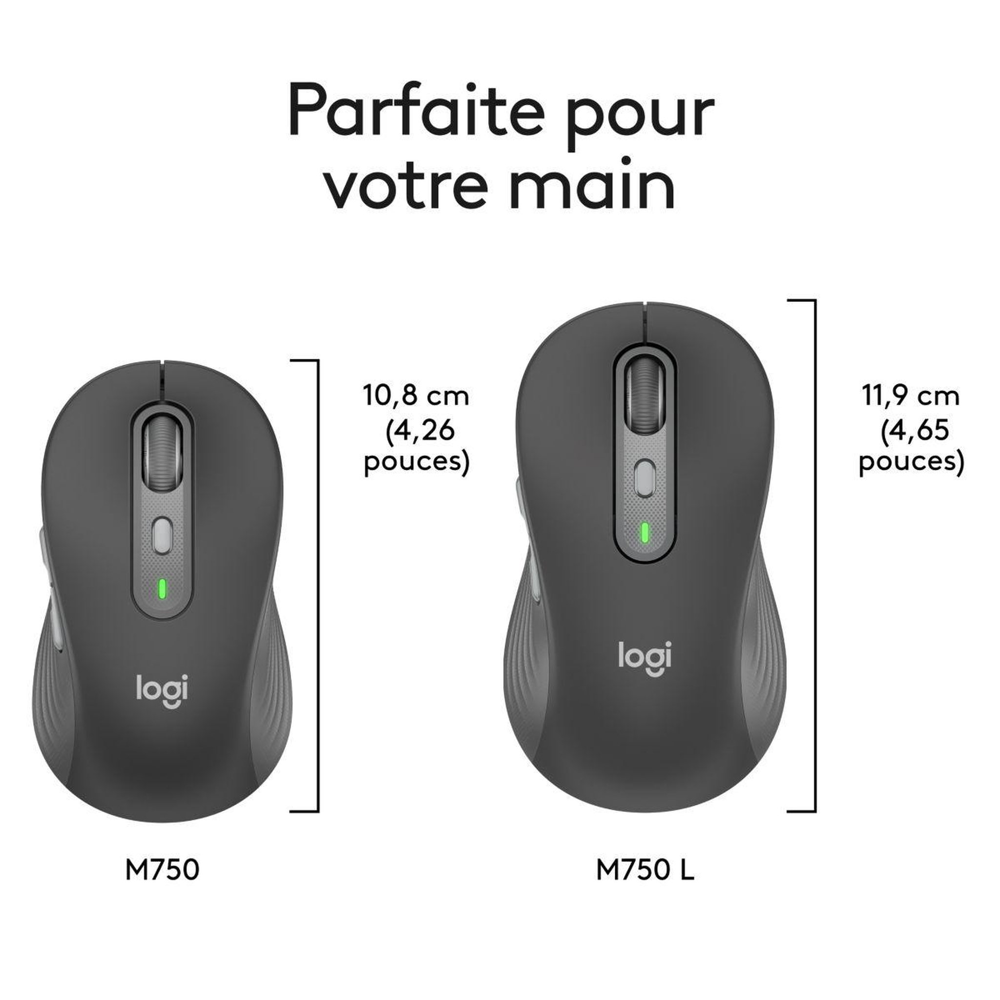 Voir la diapositive 3 : Logitech Souris sans fil signature plus m750 l