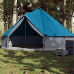 VIDAXL Tente familiale tipi 6 personnes bleu impermeable