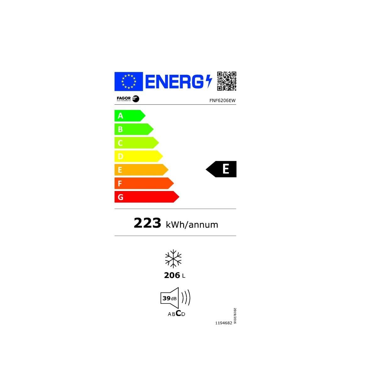 Fagor Congélateur armoire 170cm 194l - FNF6206EW