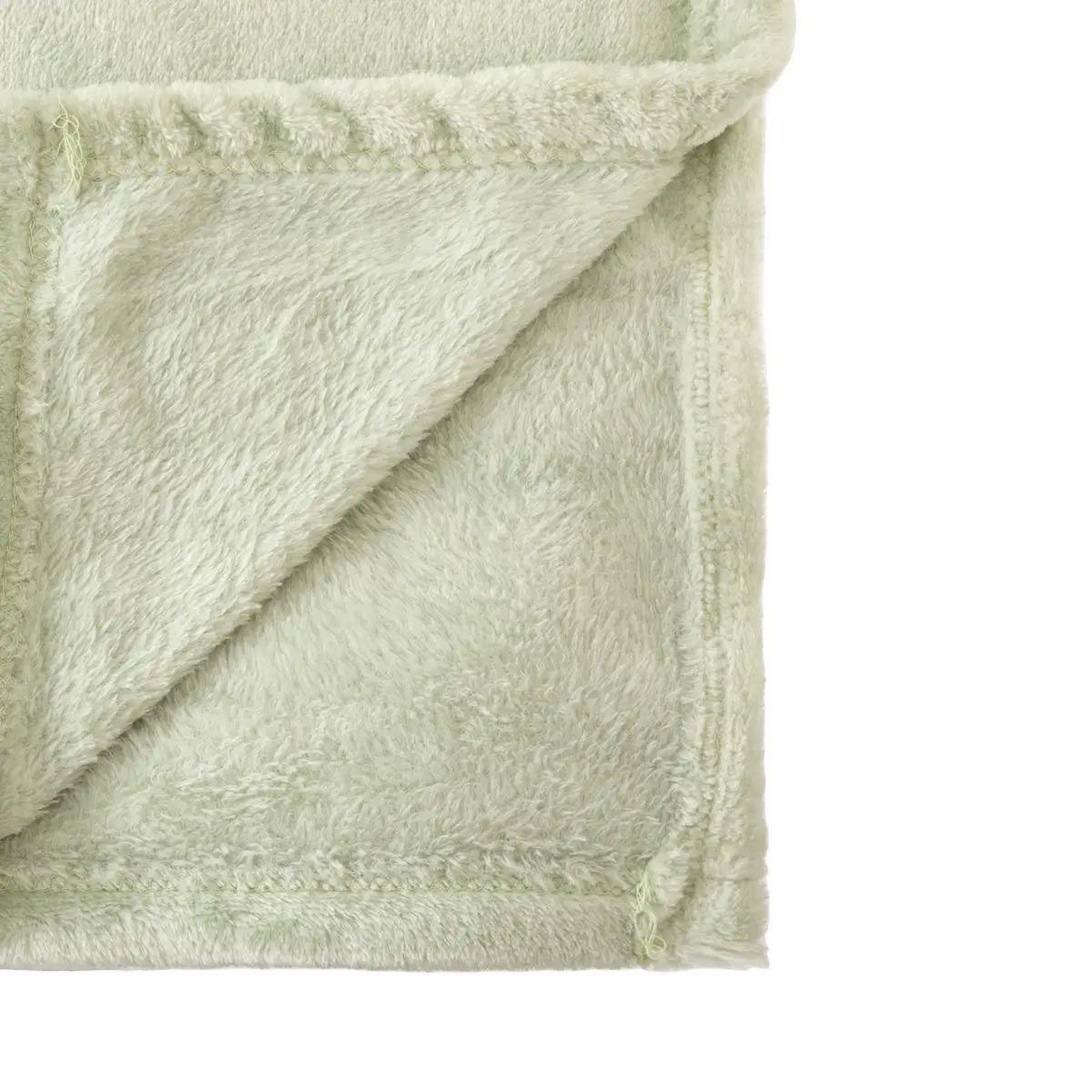 Voir la diapositive 2 : ATMOSPHERA Plaid design uni  row  150x200cm vert céladon