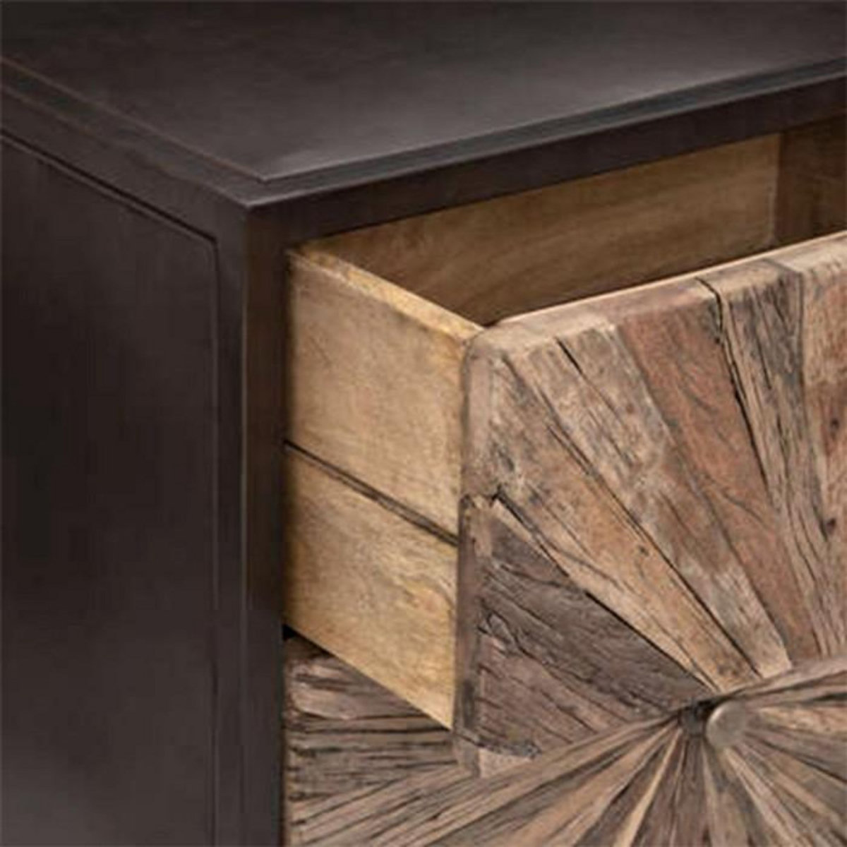 ATMOSPHERA Chiffonnier 3 Tiroirs  Origines  74cm Marron & Noir