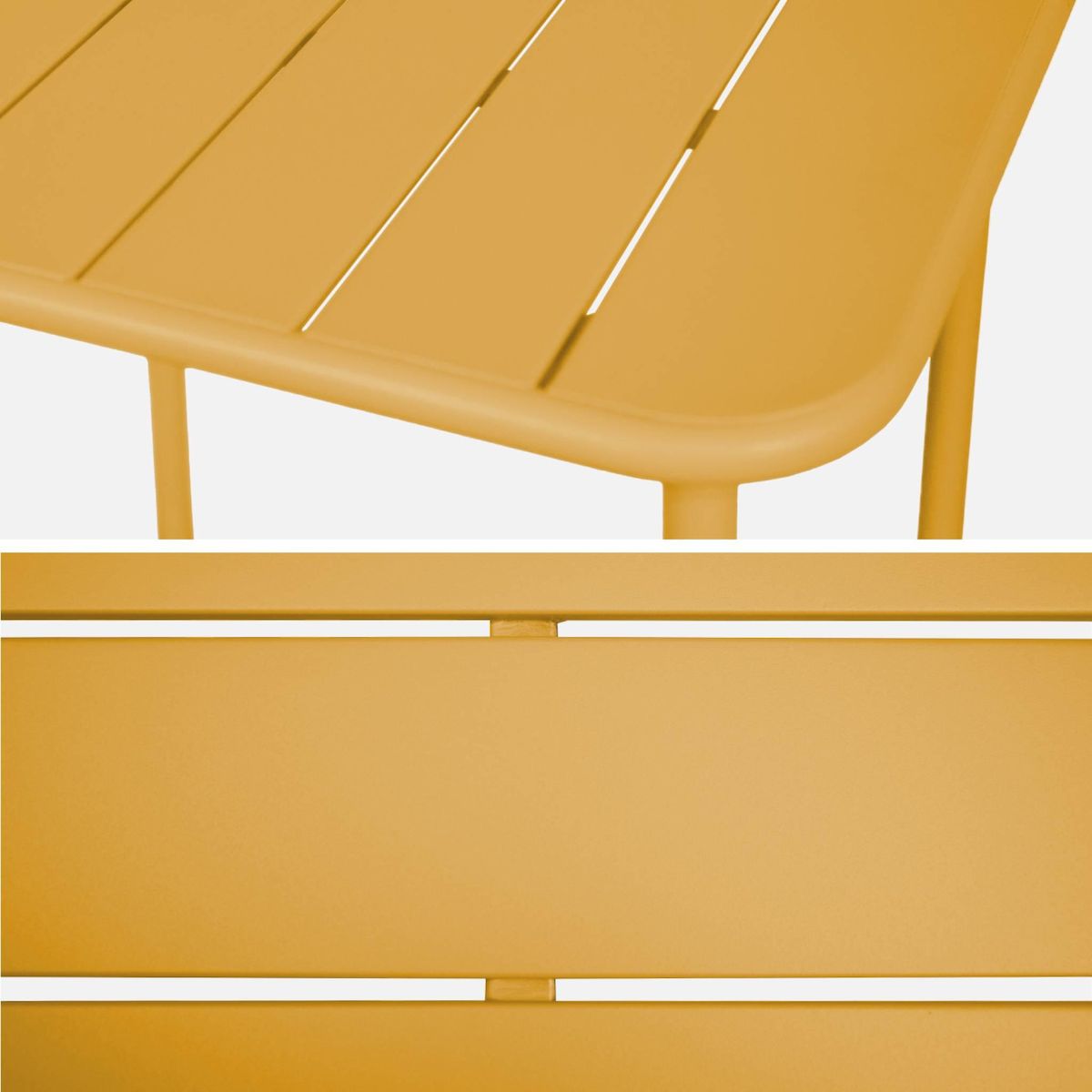 SWEEEK Table de jardin métal 2 places, Amelia 70 x 70cm