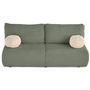 Voir la diapositive 4 : BEST MOBILIER Marvin - canapé 3 places convertible et coffre en fausse fourrure côtelée avec 2 coussins boule inclus