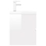 Voir la diapositive 5 : VIDAXL Armoire d'evier lavabo integre blanc brillant bois d'ingenierie