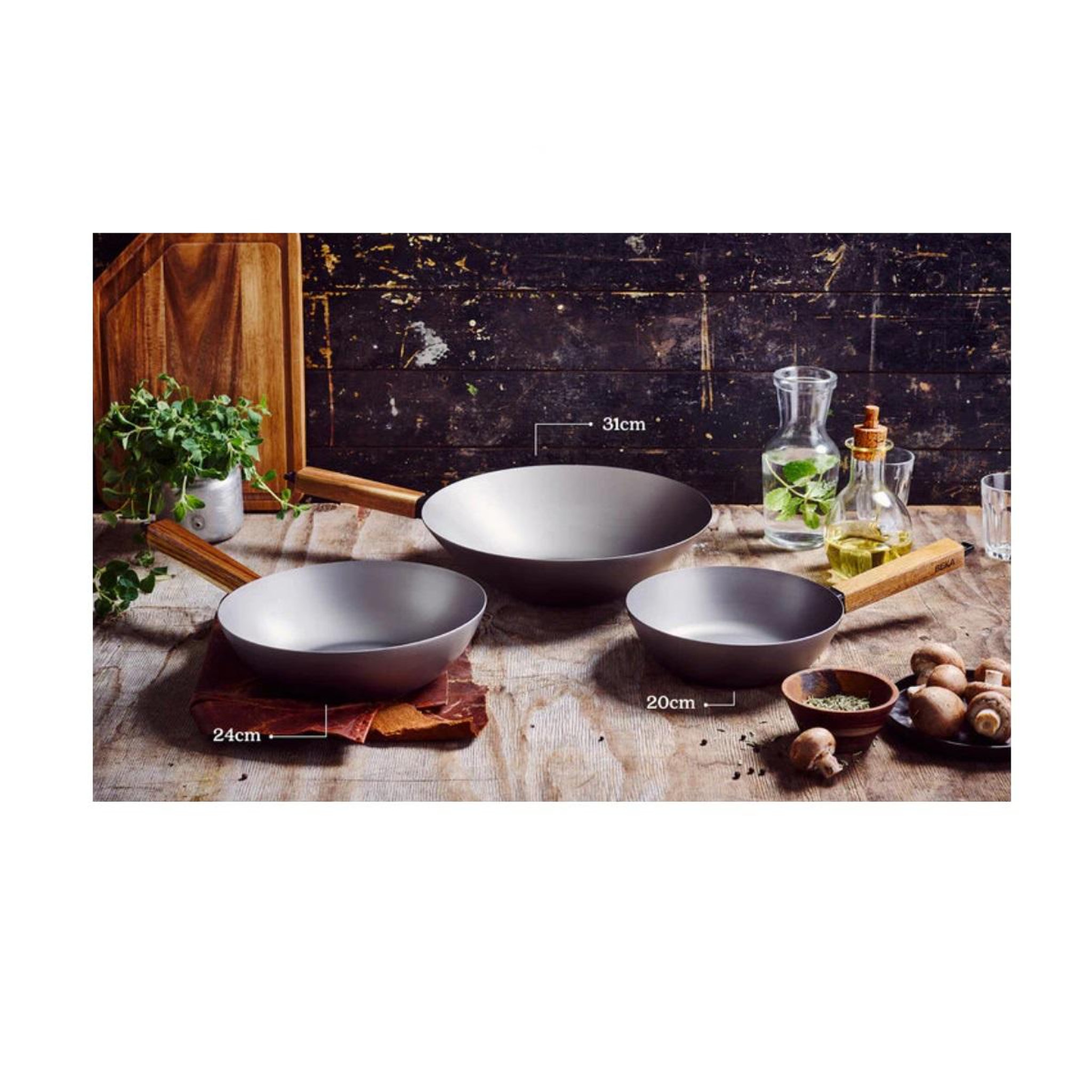 Voir la diapositive 5 : Beka Poêle wok acier 31 gris - 13970314