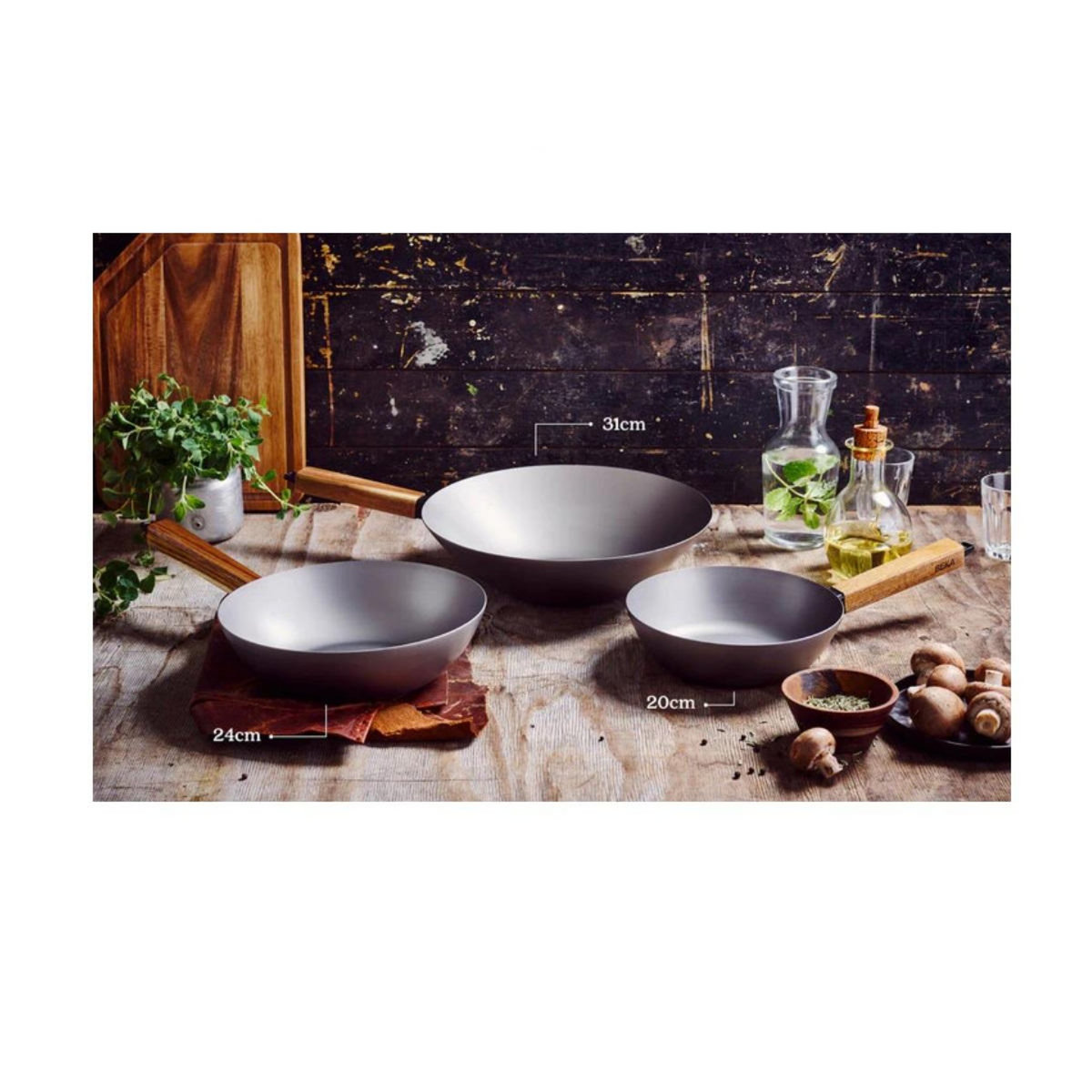 Beka Poêle wok acier 31 gris - 13970314