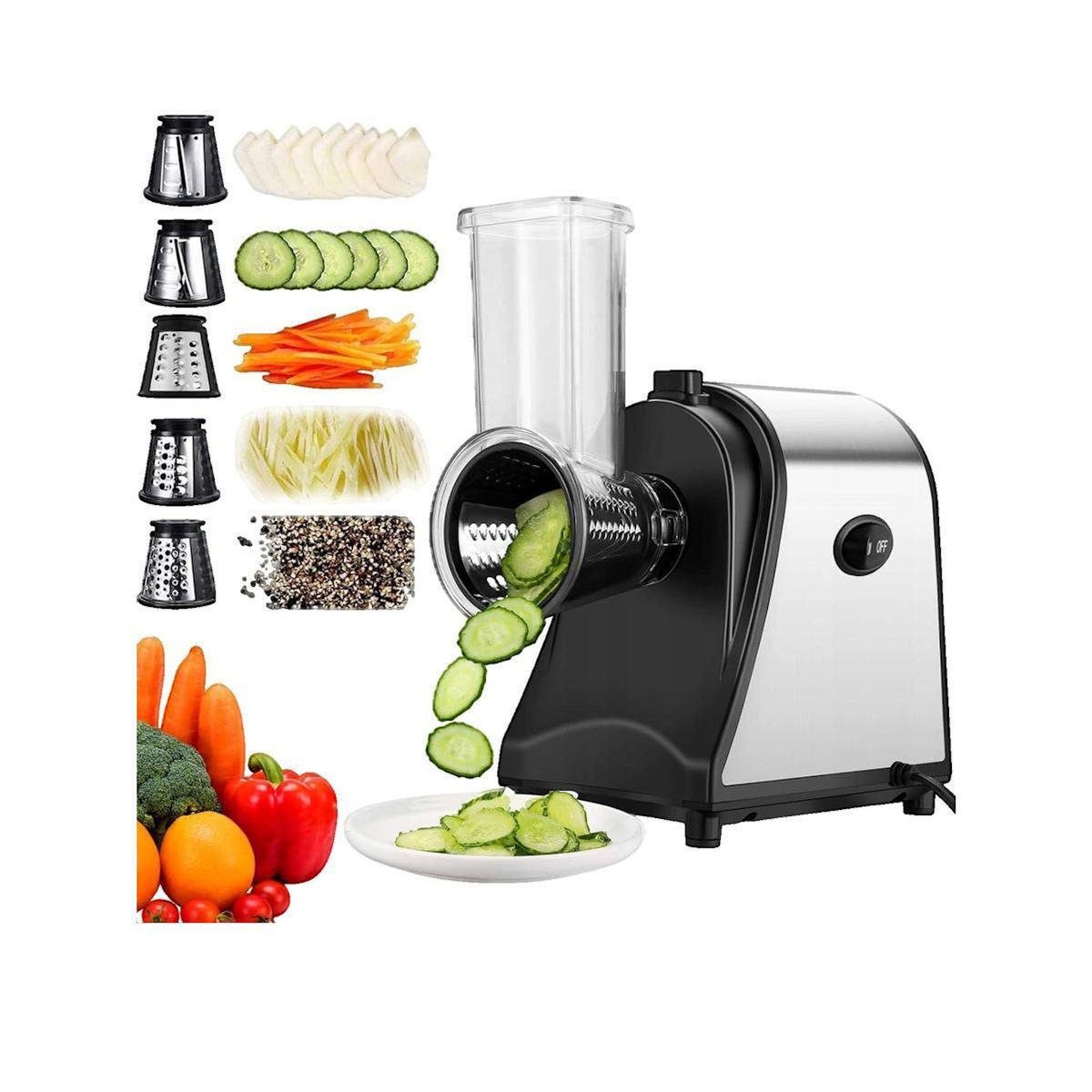 MYTEK Couteau électrique Meykey Modèle 250W avec 5 accessoires