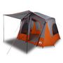 Voir la diapositive 2 : VIDAXL Tente de camping de cabine 5 personnes gris orange impermeable