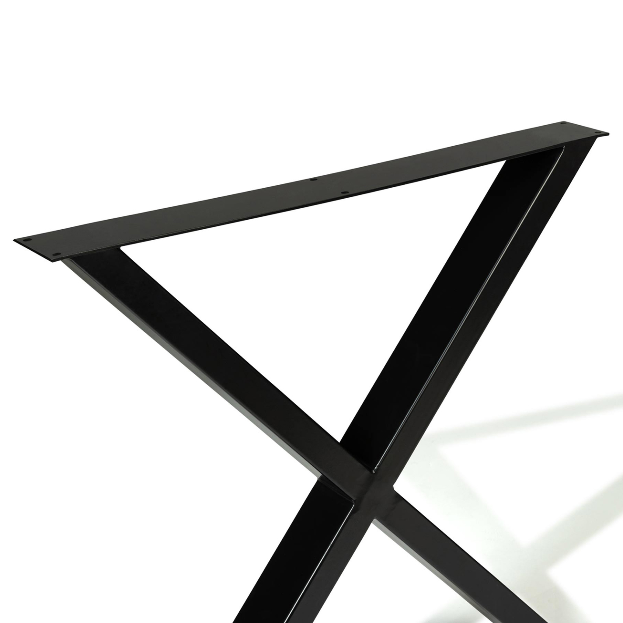 Voir la diapositive 5 : ID MARKET Lot de 2 pieds de table forme x 72x73 cm noir design industriel