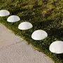 Lumisky 5 demi boules solaires à piquer HALF MOON Blanc Plastique ∅15cm