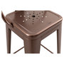 Voir la diapositive 3 : Rendez vous déco Lot de 2 chaises pour îlot central 67 cm en métal cuivre-Indus