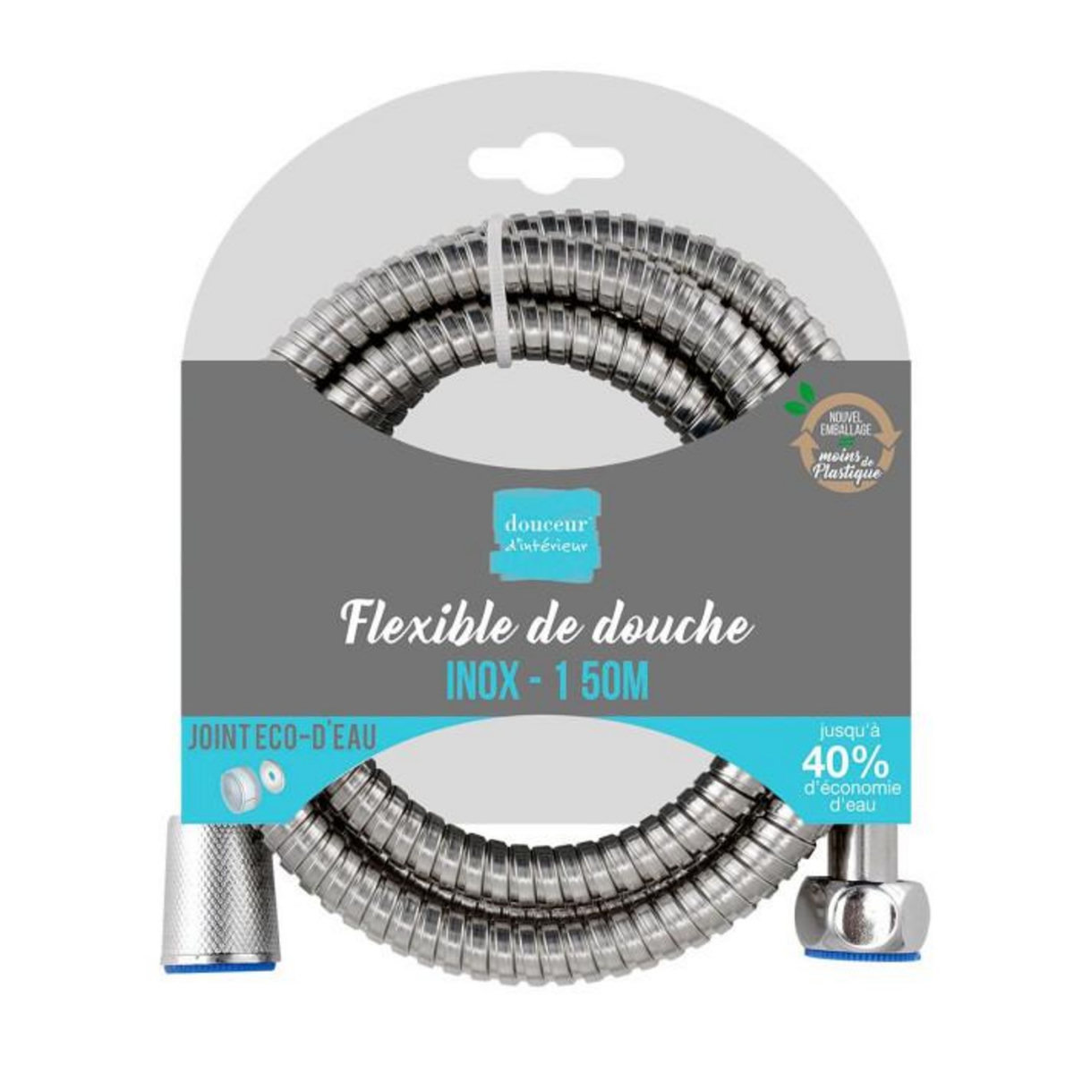 Paris Prix Flexible de Douche en Inox  Hydro  1,5m Chrome