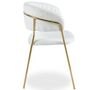 Voir la diapositive 6 : Paris Prix Lot de 4 Chaises en Bouclette  Batora  79cm Crème & Or