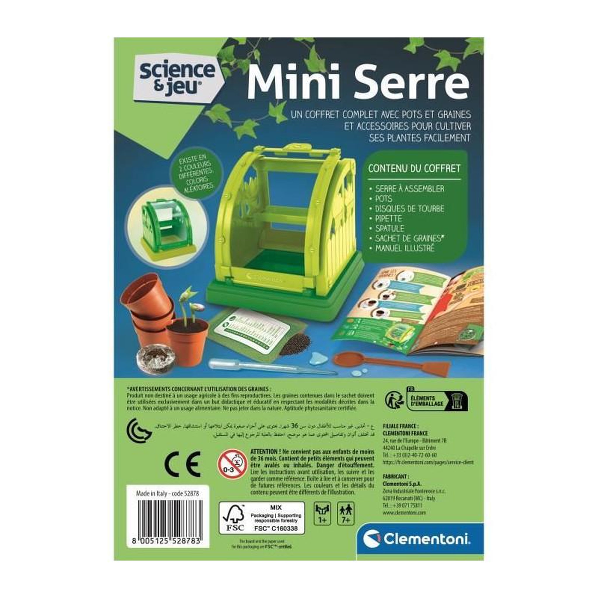 Voir la diapositive 6 : CLEMENTONI Mini Serre botanique CLEMENTONI