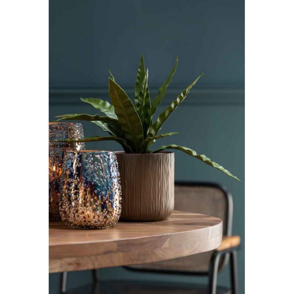 Paris Prix Photophore Design en Verre  Lise  21cm Marron