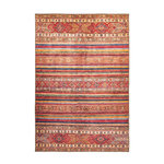 Paris Prix Tapis Tissé Rayé Ethnique  Fayo  Multicolore. Coloris disponibles : Multicolore