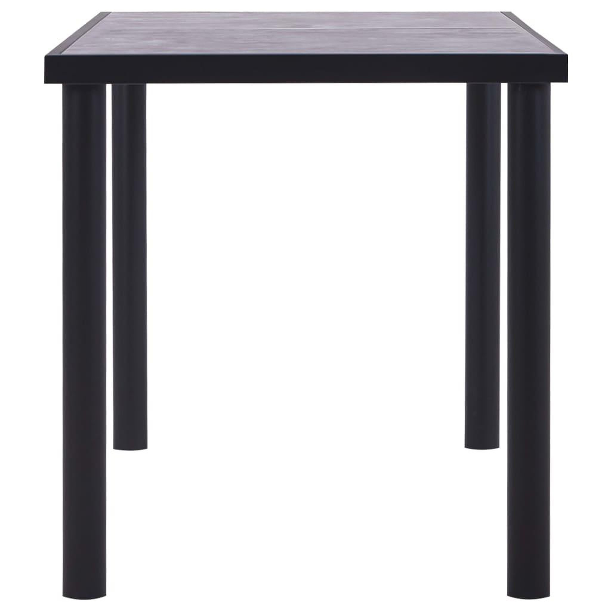 Voir la diapositive 3 : VIDAXL Table a manger Noir et gris beton 140x70x75 cm MDF