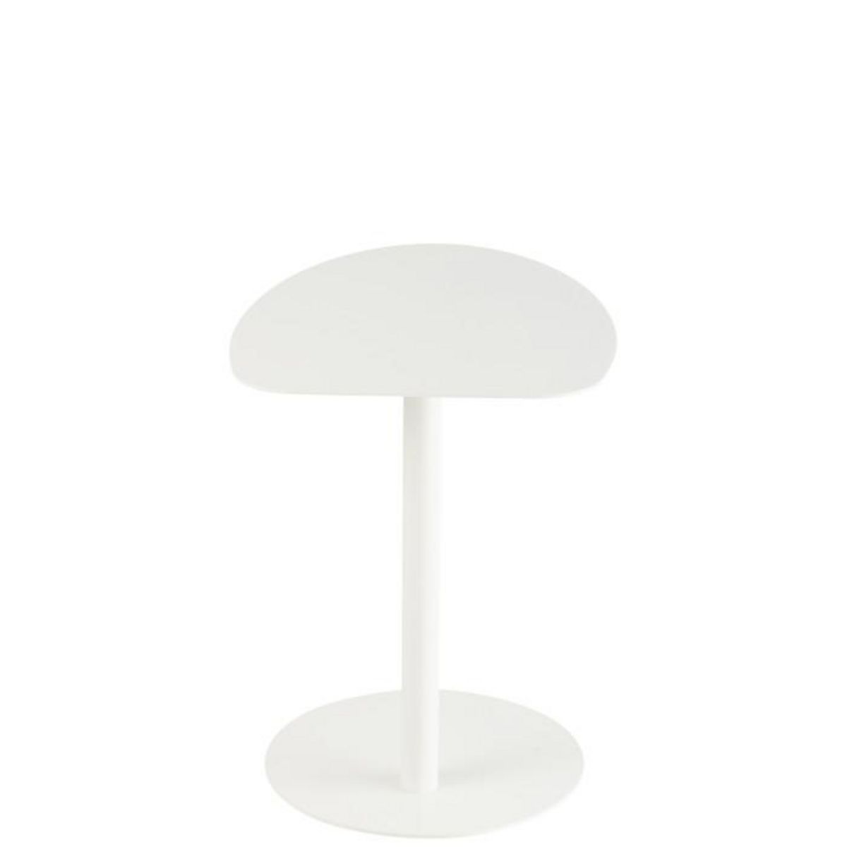 Paris Prix Table d'Appoint en Métal  Ice  55cm Blanc
