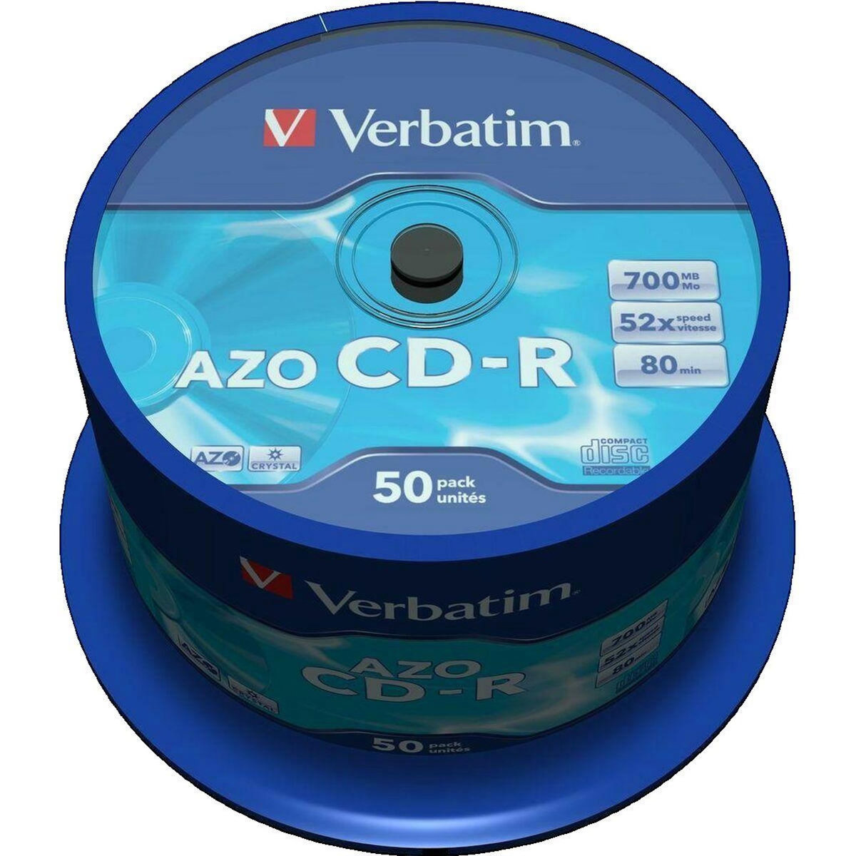 Verbatim CD-R vierge Verbatim DataLifePlus - Pack de 50 - 700 Mo - Vitesse 52x