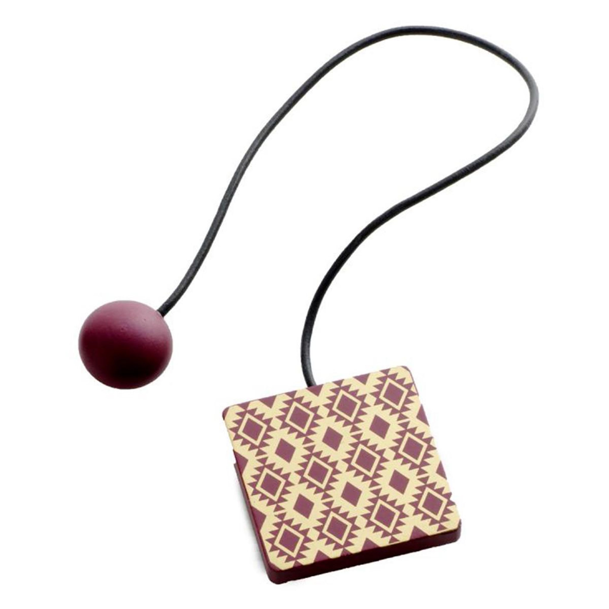 Douceur d'Intérieur Embrasse de rideau aimantée  arlequin  43cm bordeaux