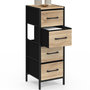 Voir la diapositive 4 : ID MARKET Meuble d'appoint 4 tiroirs UTAH 30 cm chiffonnier, meuble de rangement design industriel