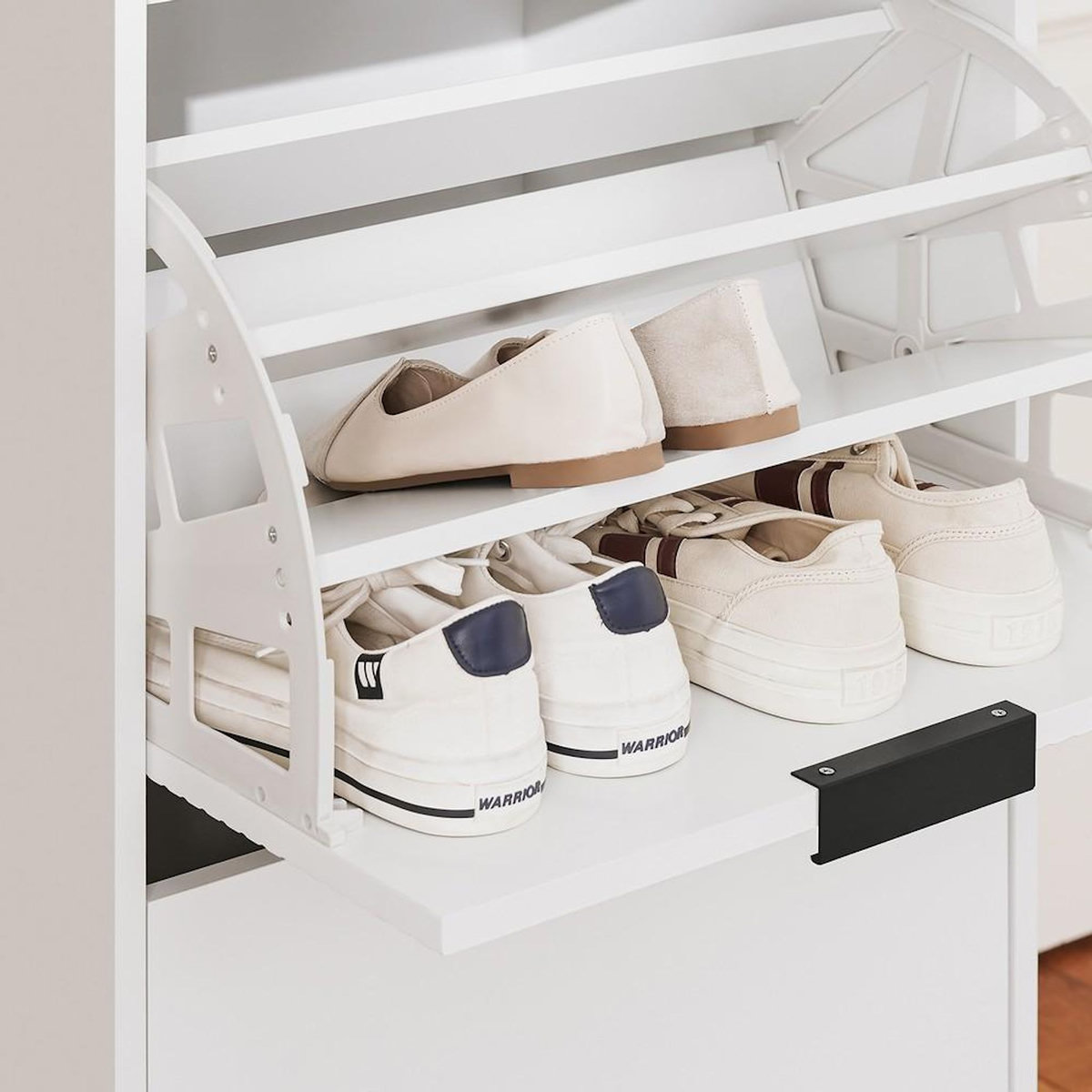 SOBUY SoBuy - Buffet Bas à un tiroir - Blanc - 59x40x115cm - Moderne - FSB95-W