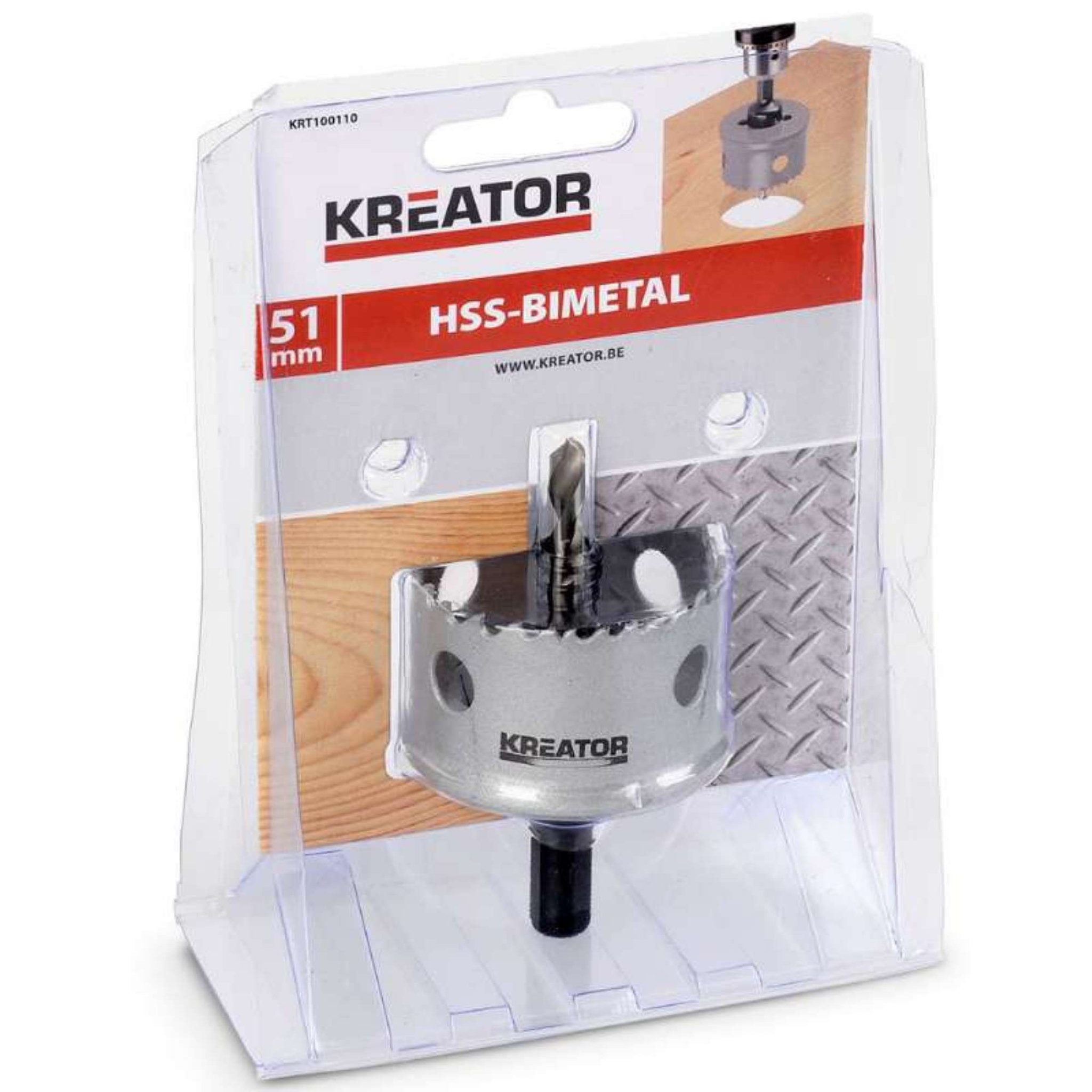 Voir la diapositive 2 :  Scie cloche bois et métal Kreator Ø 51 mm